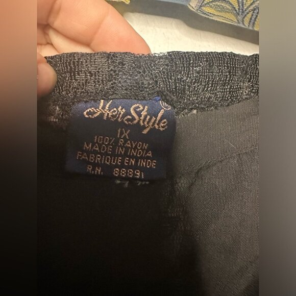 Herstyle unique Black Boho whimsigoth gothcore gothic lace layered dress size 1X - Picture 5 of 10